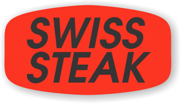 Swiss Steak DayGlo Labels, Stickers