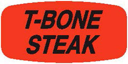 T-Bone Steak DayGlo Labels, Stickers