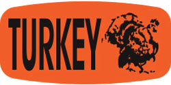 Turkey DayGlo Labels, Turkey Stickers