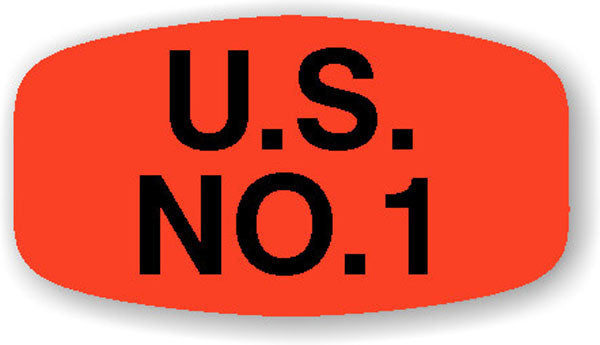US No 1 DayGlo Label