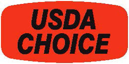 USDA Choice DayGlo Labels, Stickers