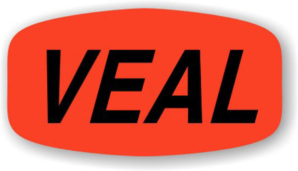 Veal DayGlo Labels, Veal Stickers