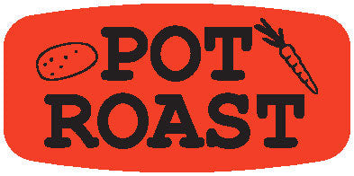 Pot Roast DayGlo Labels, Stickers