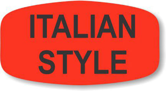 Italian Style DayGlo Labels, Italian Style Stickers
