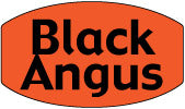 Black  Angus DayGlo Labels, Stickers 1000/Roll