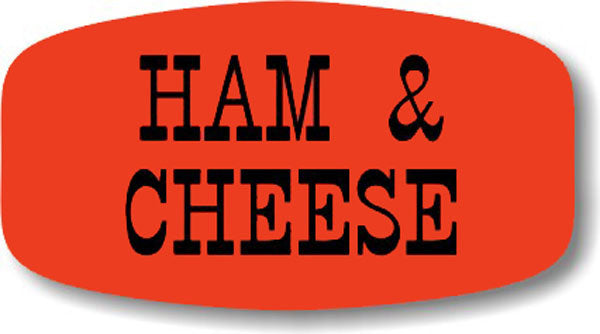 Ham and Cheese DayGlo Labels, Ham & Cheese Stickers