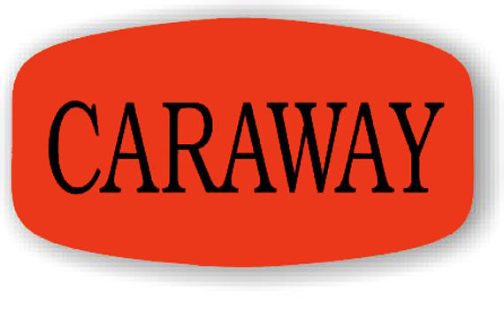 Caraway DayGlo Labels, Caraway DayGlo Stickers