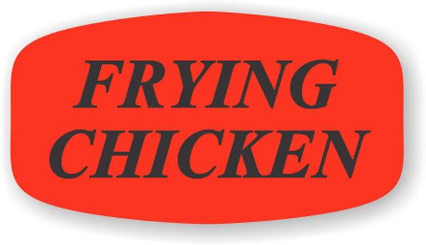 Frying Chicken DayGlo Labels, Frying Chicken Stickers
