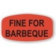 Fine for Barbeque DayGlo Labels, BBQ Stickers