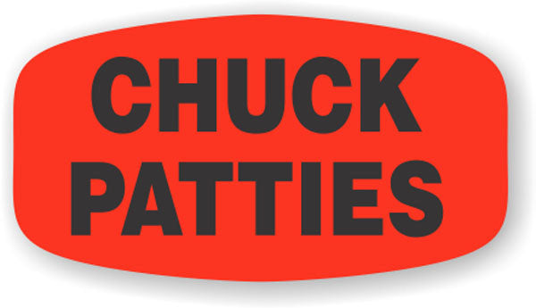 Chuck Patties DayGlo Labels, Stickers