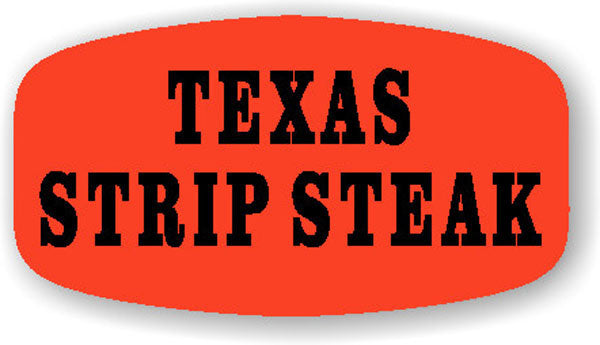 Texas Strip Steak DayGlo Labels