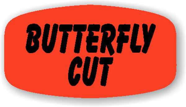 Butterfly Cut DayGlo Labels, Stickers
