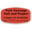 Pork Sausage Ingredient Salt and Pepper DayGlo Labels