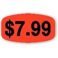 $7.99 Red Orange DayGlo Price Labels