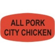 All Pork City Chicken DayGlo Labels, Pork City Chicken Stickers