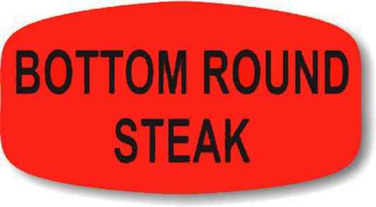 Bottom Round Steak DayGlo Labels, Stickers