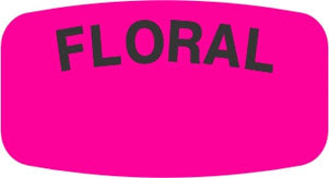 Floral Write On DayGlo Labels, Floral Stickers
