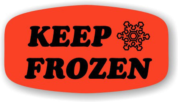 KEEP FROZEN DayGlo Labels, Stickers