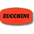 Zucchini DayGlo Labels, Zucchini Stickers