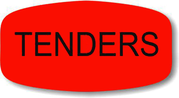 Tenders DayGlo Labels, Stickers