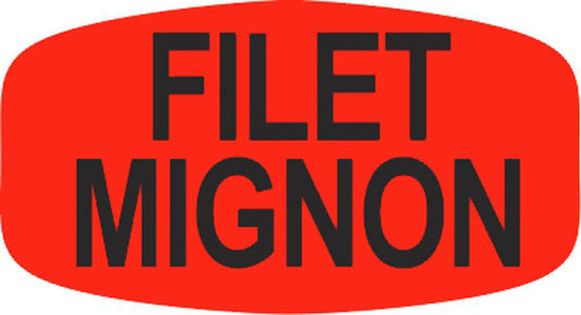 Filet Mignon DayGlo Labels, Stickers