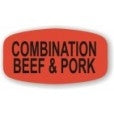 Combination Beef and Pork DayGlo Labels