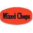 Mixed Chops DayGlo Labels, Mixed Pork Chop Stickers
