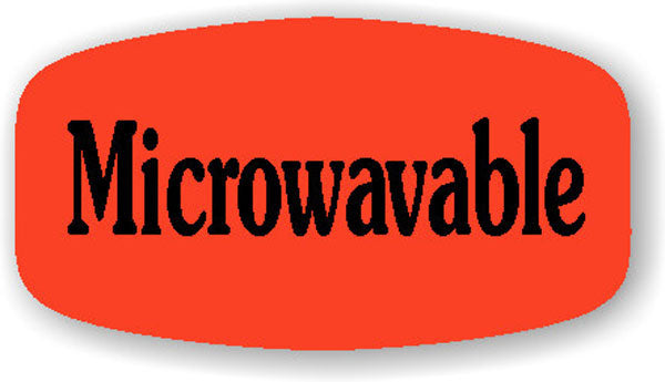 Microwavable DayGlo Labels, Microwavable Stickers