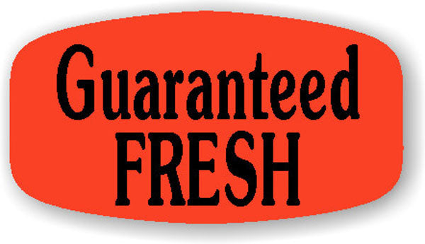 Guaranteed Fresh DayGlo Labels, Guaranteed Fresh Stickers