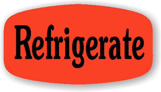 Refrigerate DayGlo Labels, Refrigerate Stickers