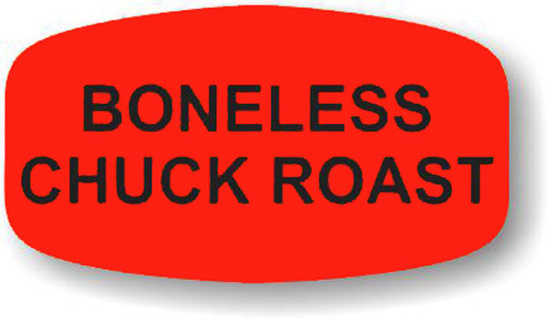 Boneless Chuck Roast DayGlo Labels, Stickers