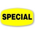 Special Yellow DayGlo Labels, Special Yellow Stickers