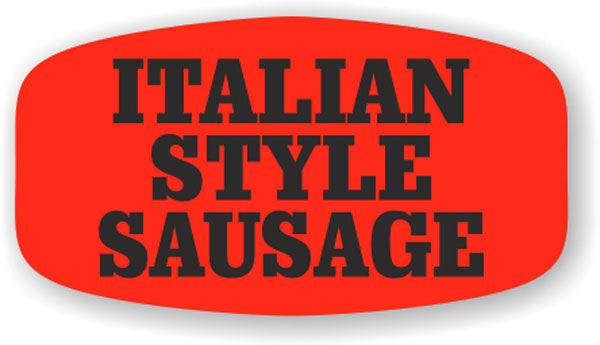 Italian Style Sausage DayGlo Labels, Stickers