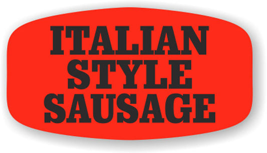 Italian Style Sausage DayGlo Labels, Stickers