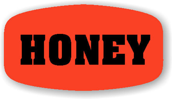 Honey DayGlo Labels, Honey Stickers