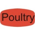 Poultry DayGlo Labels, Poultry Stickers