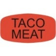 Taco Meat DayGlo Labels, Stickers
