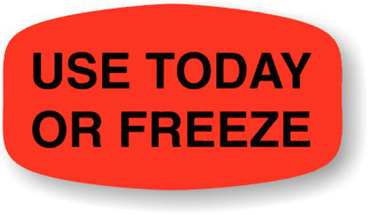 Use Today or Freeze DayGlo Labels, Use Today or Feeze Stickers