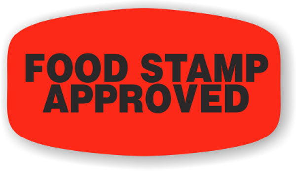 Food Stamp Approved DayGlo Labels, Food Stamp Approved Stickers