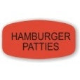 Hamburger Patties DayGlo Labels, Stickers