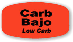 Carb Bajo Low Carb Day Glo Labels, Low Carb Stickers