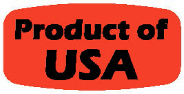 Product of USA Dayglo Labels, USA Stickers