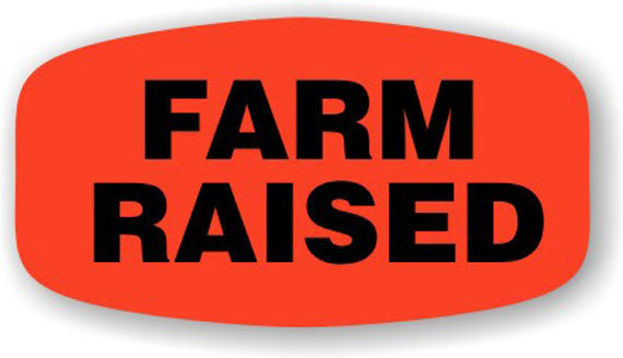 Farm Raised Dayglo Labels, Farm Raised Stickers