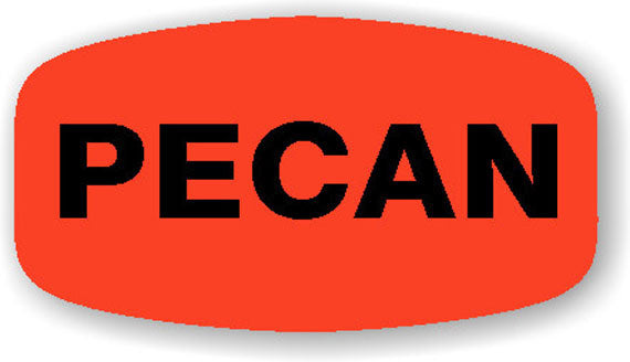 Pecan DayGlo Labels, Pecan Flavor Stickers