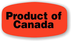 Product of Canada Dayglo Labels, Canada Stickers