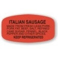 Italian Sausage Ingredient DayGlo Labels