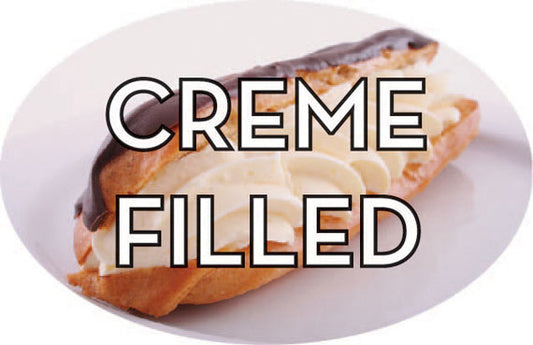 Creme Filled Flavor Labels, Creme Filled Flavor Stickers