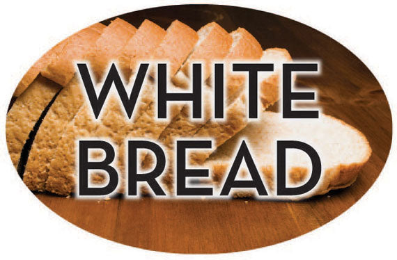 White Bread Bakery Labels, White Bread Flavor Stickers