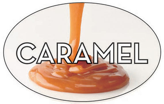 Caramel Bakery Flavor Labels, Caramel Flavor Stickers