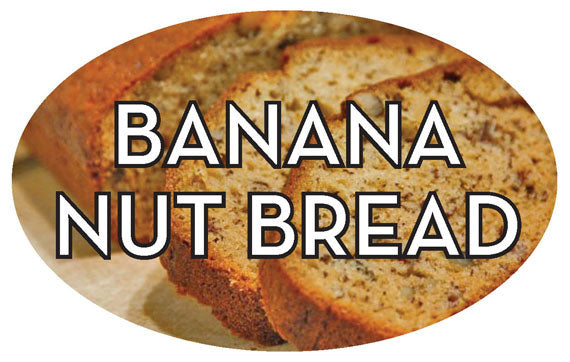 Banana Nut Bread Flavor Labels, Banana Nut Bread Flavor Stickers